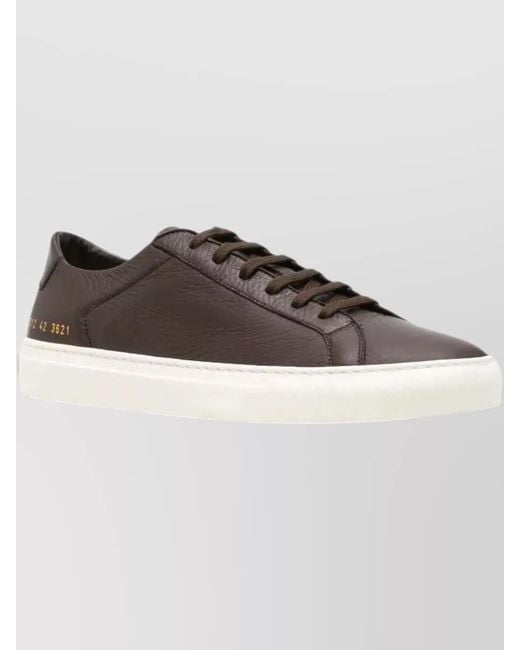 Common Projects Brown Leather Lace Up Sneakers for men
