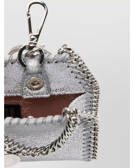 Stella McCartney Gray Falabella Airpods Case Chain Strap Pendant
