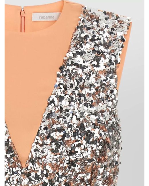 Rabanne Gray Sequin Top