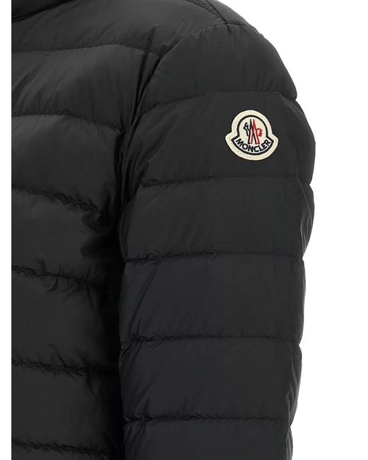 Moncler Black Lans Short Down Jacket Compact Silhouette