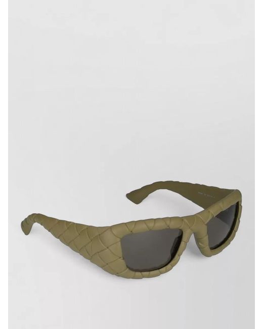 Bottega Veneta Green Sunglasses Bv1303S 002 Braided Thick Arms