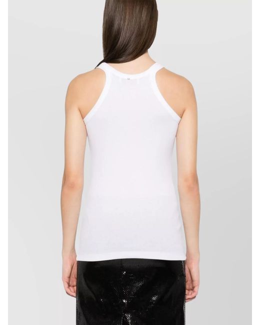 Sportmax White Silk Cotton Tank Top