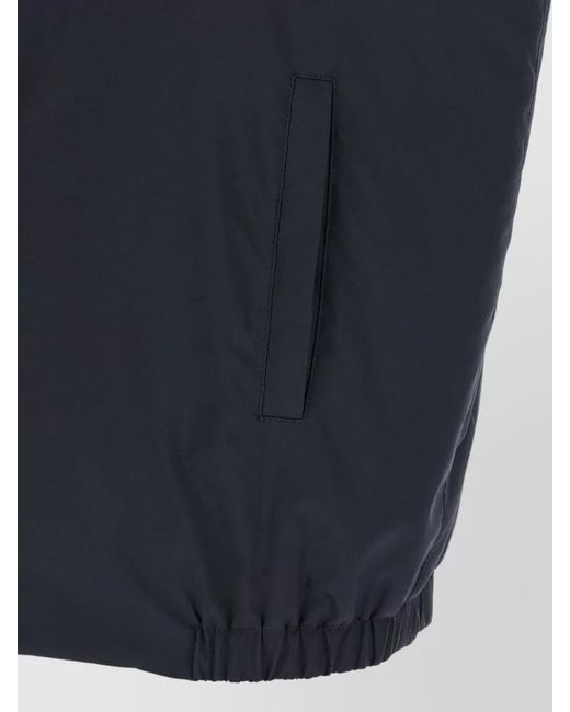 Kiton Blue Double Face Nylon Vest for men