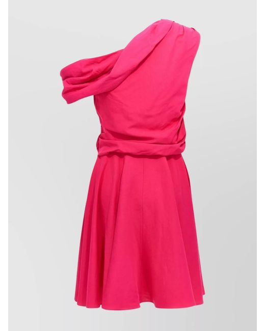 Rochas Pink Draped Mini Dress