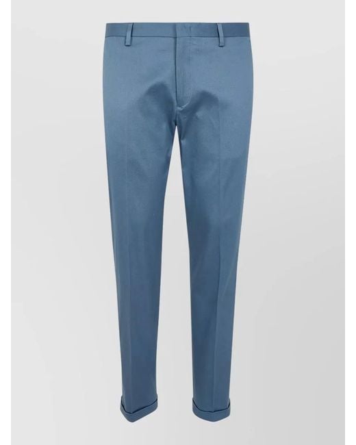Paul Smith Blue Tailored Trousers Belt Loops Pockets for men