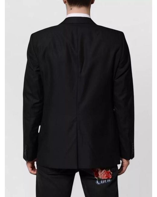 Dolce & Gabbana Blue Martini Wool Blazer Coat Jacket for men