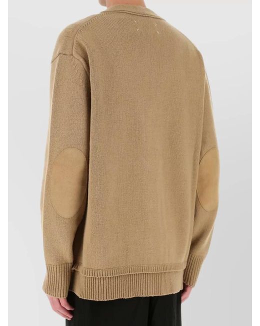Maison Margiela Natural Regular-Fit V-Neck Cardigan for men