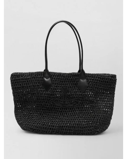 Vivienne Westwood Black Beach Shopper Bag Dual Handles