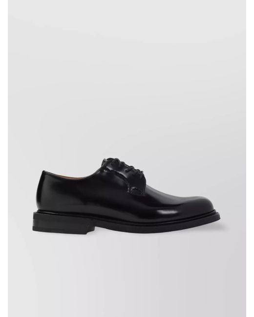 Church's Black Glossy Leather Derby Shoes With Round Toe for men