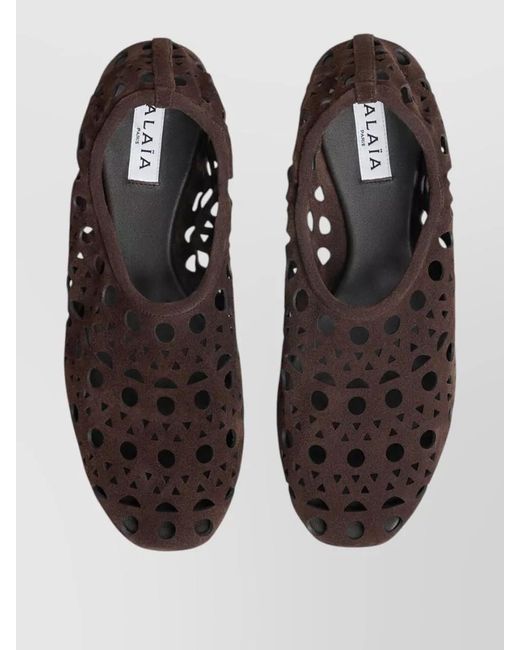 Alaïa Brown Leather Mules