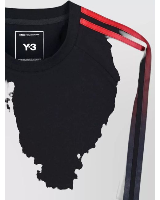 Y-3 Blue Cotton Oversized Long-Sleeve Crew-Neck T-Shirt for men