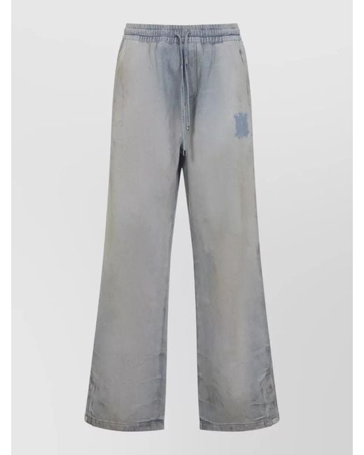 Amiri Gray Cotton Relaxed Baggy Jeans for men
