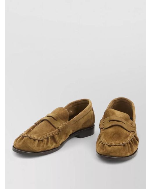 Saint Laurent Brown Leather Loafers for men
