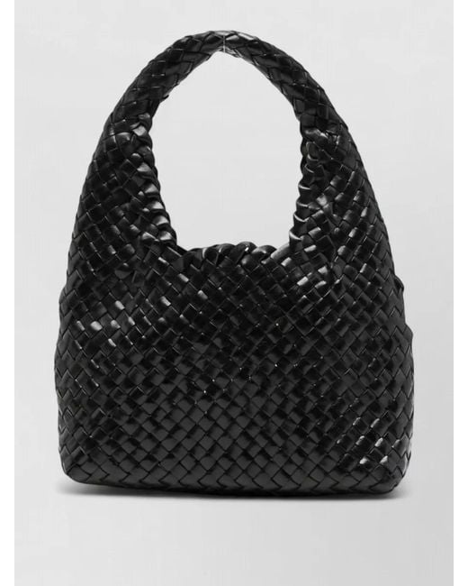 Manebí Black Halfmoon Leather Shoulder Bag Top Handle