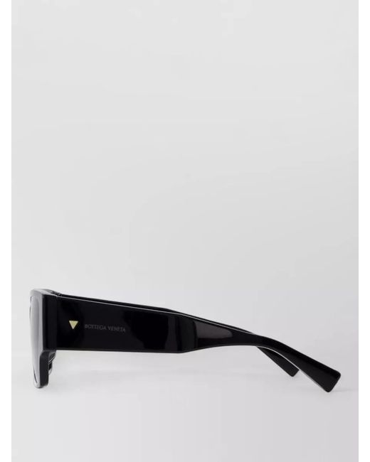 Bottega Veneta Black Sunglasses Dark Lenses Rectangular Frame Temples