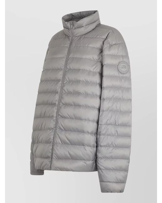 Canada Goose Gray Quilted High Collar Padded Jacket for men