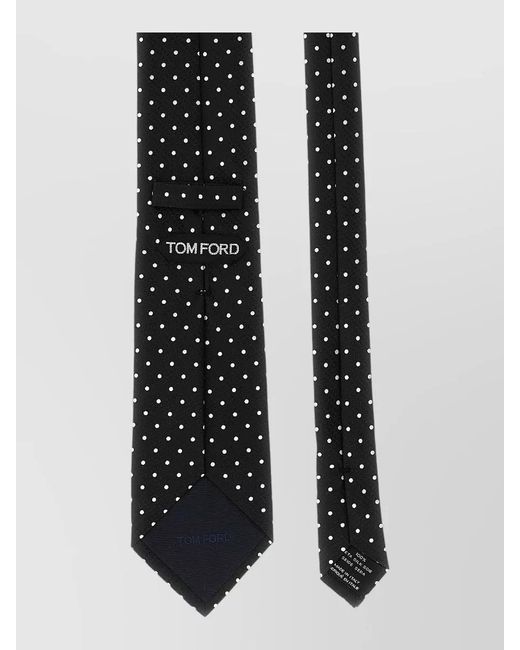 Tom Ford Black Silk Polka-Dot Tie for men