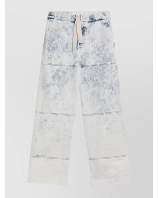 Dries Van Noten White Denim Wide-Leg Trousers for men