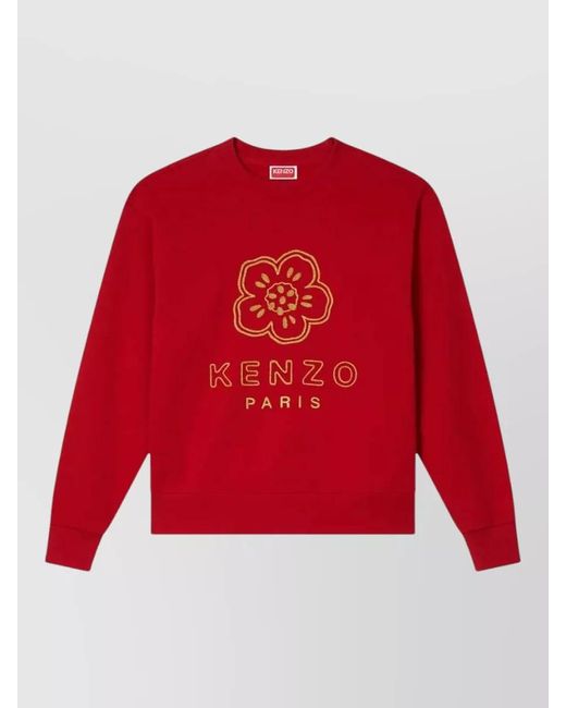 KENZO Boke Flower Embroidered Crew Neck Sweatshirt for men