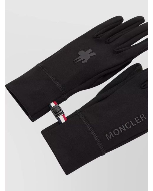Moncler Black Technical Jersey Active Grip Nylon Gloves for men