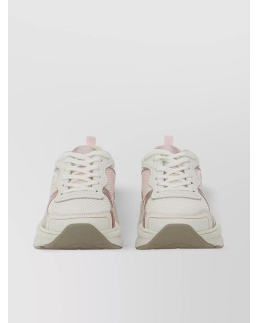 Stuart Weitzman Natural Leather Low Top Sneakers