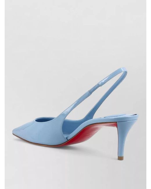 Christian Louboutin Blue Miss Z Slingback Pumps Patent Finish