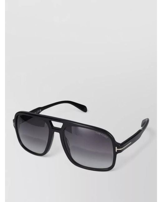 Tom Ford Metallic Sunglasses Ft0884 Square Gradient Lenses