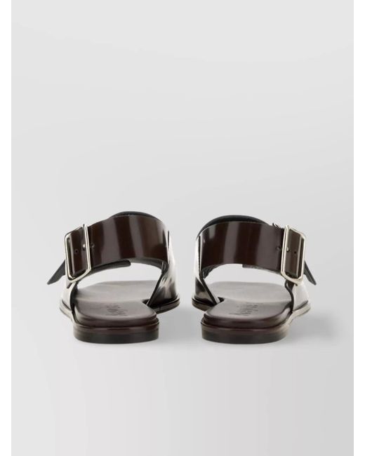 Aeyde Black Leather Sandals