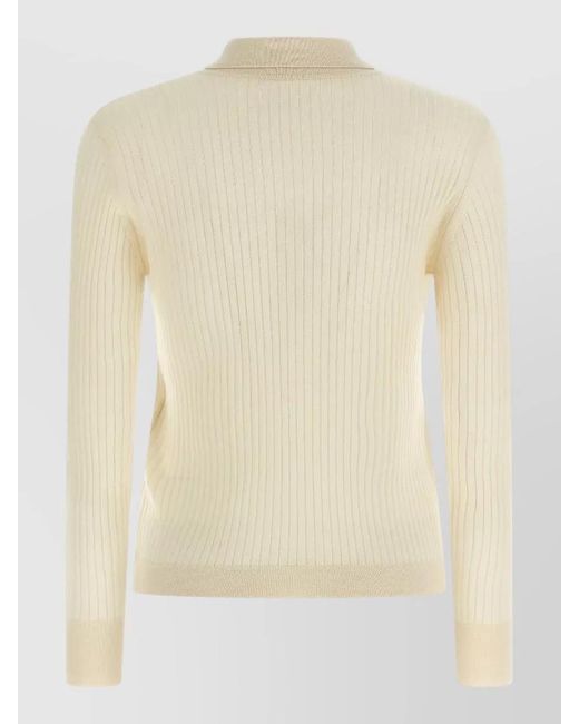 Max Mara Natural Cashmere Silk Polo Top