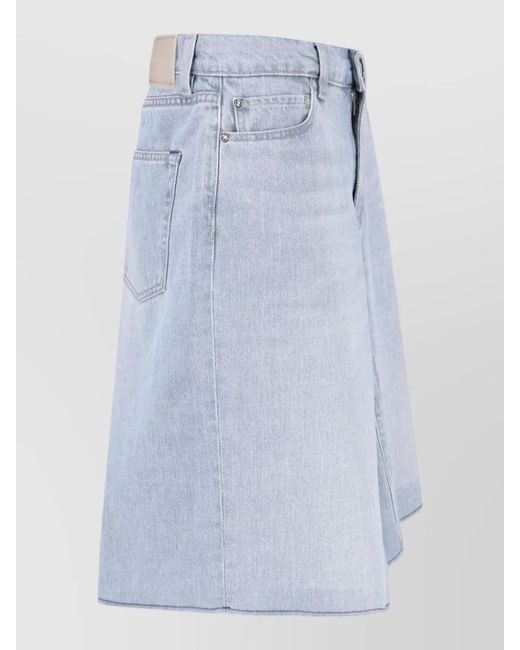 Our Legacy Blue Straight Skirt Belt Loops Back Pockets