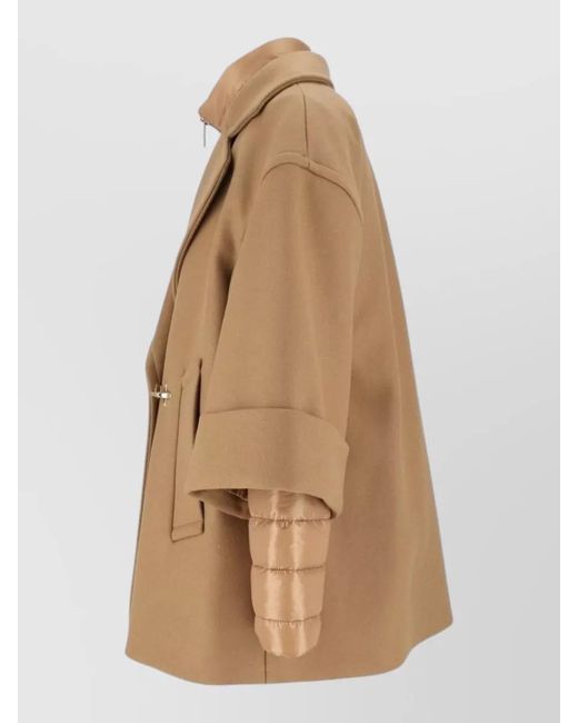 Fay Natural Wool And Cashmere Single Breasted Coat for men