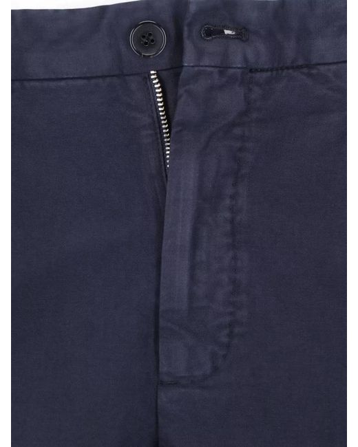 Incotex Blue Straight Leg Pants Front Pockets Back Pocket for men