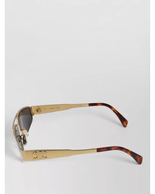 Céline Natural Rectangular Sunglasses Cl40318U Tortoiseshell Temples