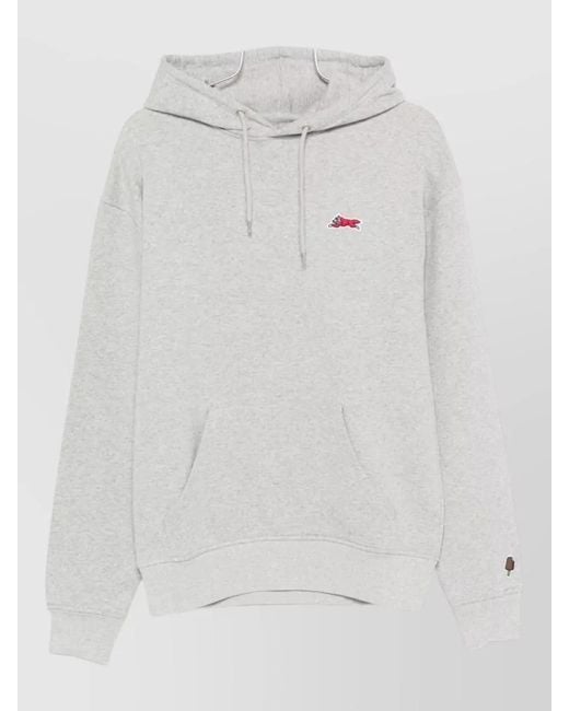 ICECREAM White Running Dog Cotton Hooded Sweatshirt for men