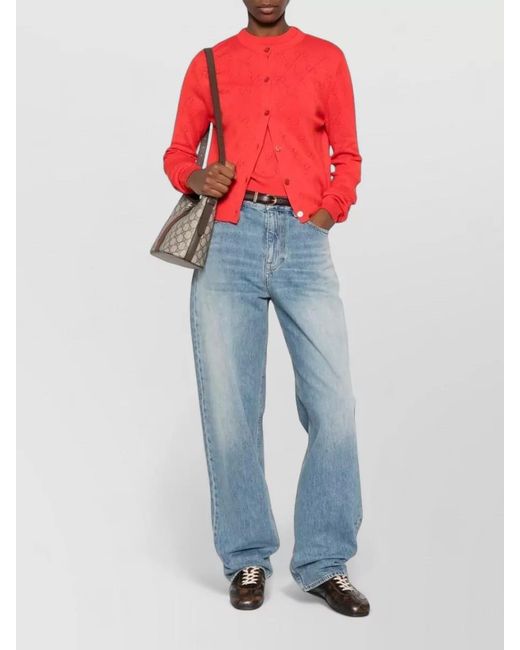 Gucci Crew Neck Textured Knitwear Long Sleeves