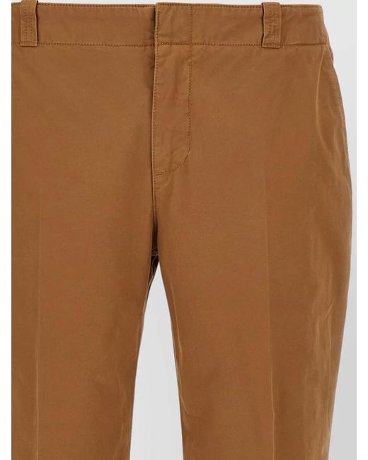 McQueen Brown Chino Trousers Belt Loops Side Pockets for men