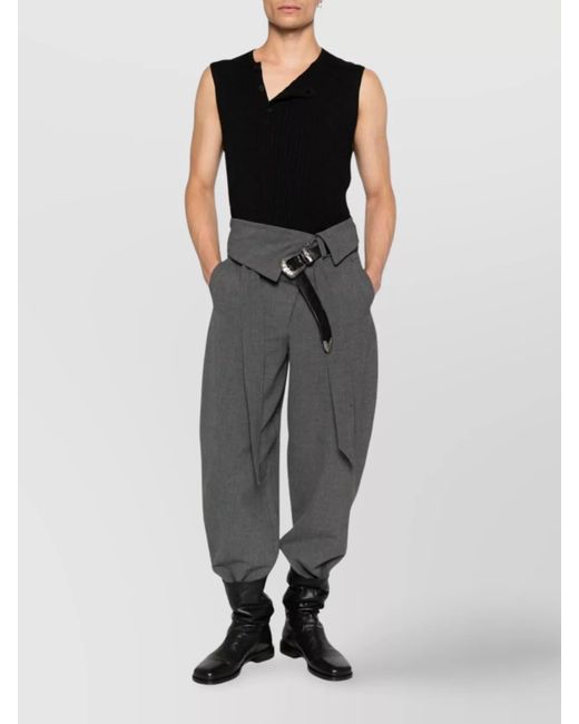 Vivienne Westwood Black Cashmere Ribbed Sleeveless Crewneck Jumper for men