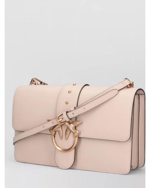 Pinko Natural Love Bag One Calf Leather Shoulder Bag