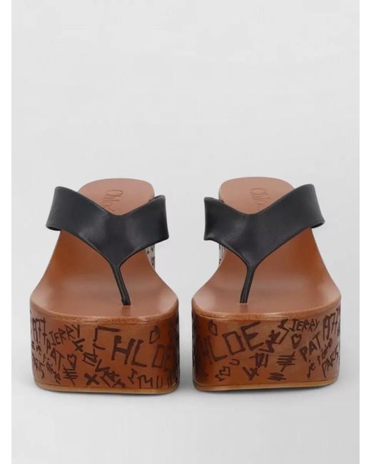 Chloé Brown Leather Sandals