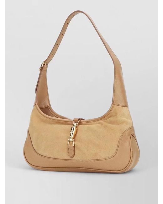 Gucci Natural Jackie 1961 Clutch Bag Adjustable Strap