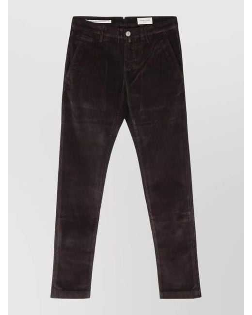 Jacob Cohen Black Slim Fit Denim Trousers Five Pocket Design for men