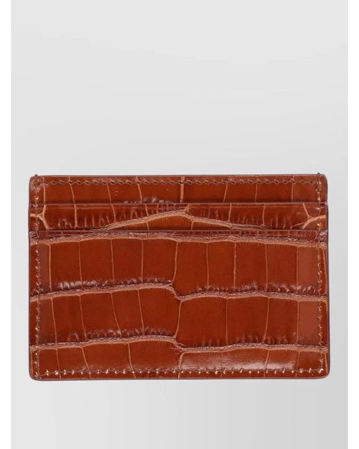 Tom Ford Brown Leather Card Holder for men