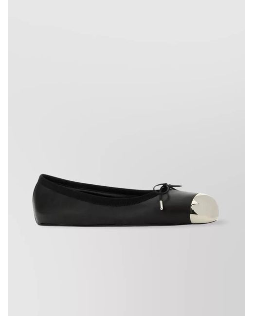 McQueen White Leather Ballerina Shoes
