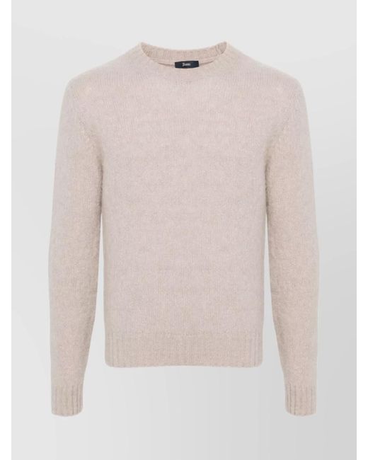 Herno White Alpaca Wool Jumper for men