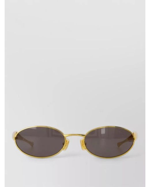 Bottega Veneta Gray Bv1386S Sunglasses Metal Round Oval Frame