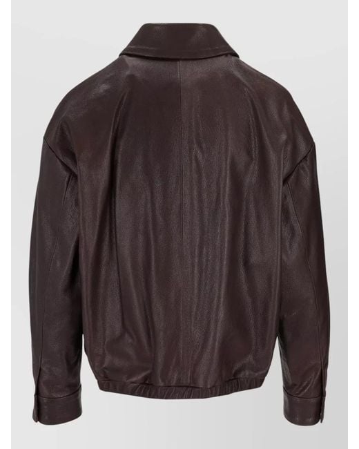 LA ROSE Gray Collared Jacket Elasticated Hem Long Sleeves