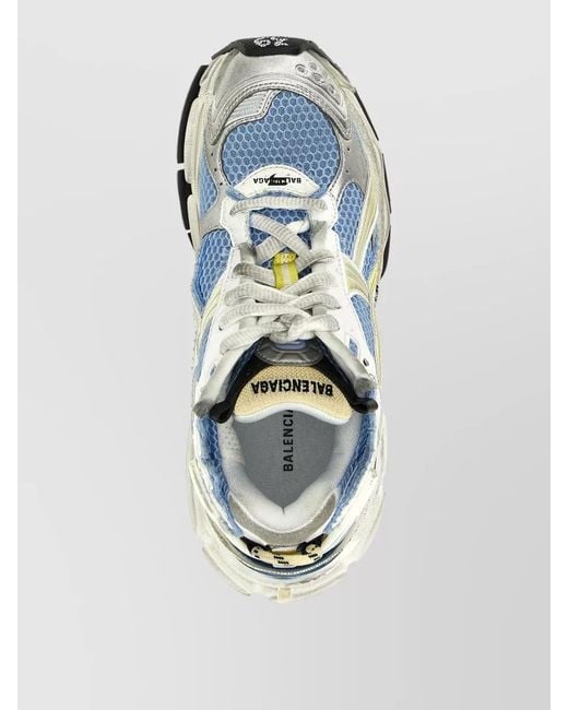 Balenciaga Metallic Runner Sneakers Mesh Upper Rubber Sole