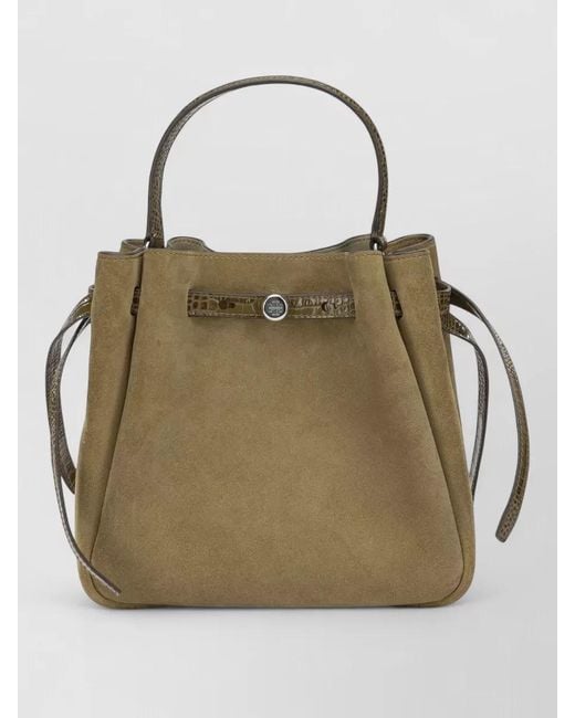 Tory Burch Natural Romy Suede Bucket Bag