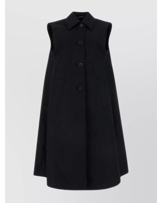 Marni Black Cotton Sleeveless Coat