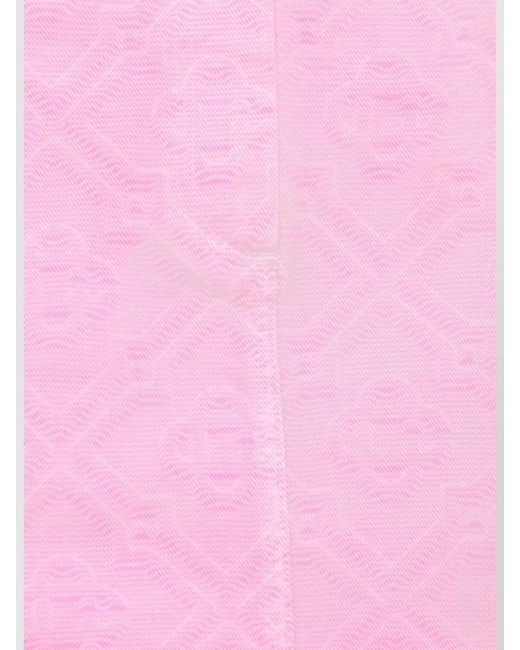 Casablanca Pink Monogram Mini Skirt